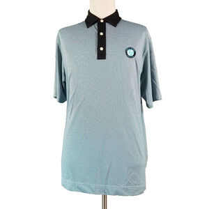 FootJoy golf polo shirt men's large Blue short-sleeve Flex stretch Dri-Fit